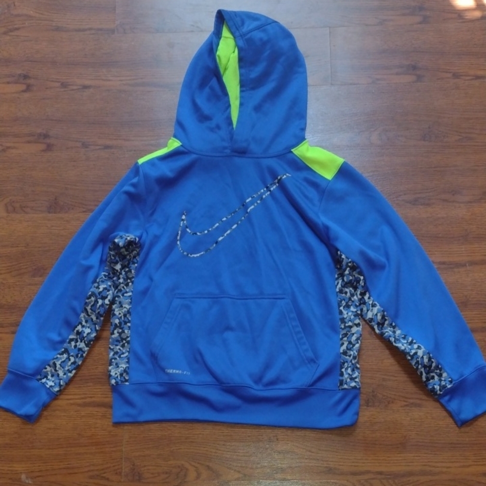 2/$20 Nike Kids Blue Hoodie with Neon and Camo Accents